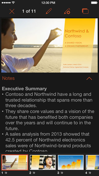 Powerpoint iPhone Presenter View